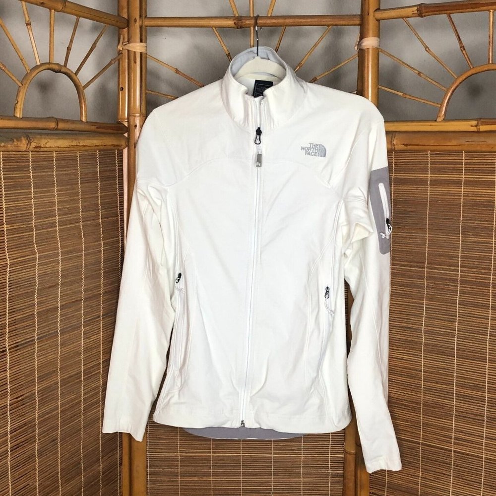 The North Face White and Gray Ski Jacket